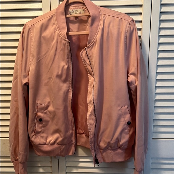 HIPPIE ROSE Jackets & Blazers - #1248=Women's Pink Bomber Jacket